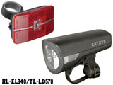 Комплект фонарей Cateye HL-EL340+TL-LD570BRR.